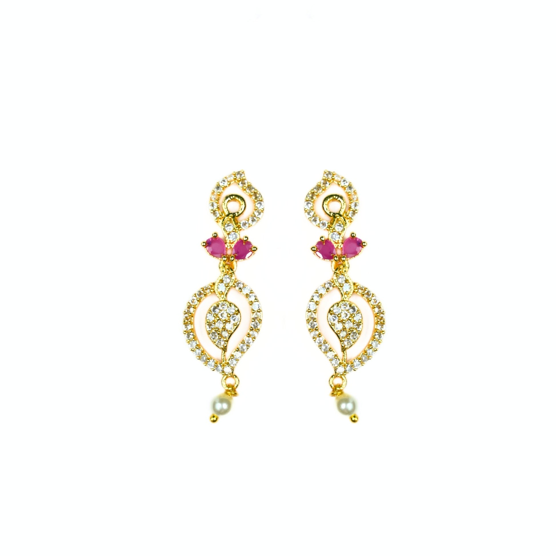 Necklace - Enchanted Sprial Gold Plated Necklace Set - Opal Touch