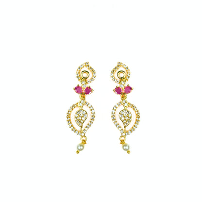 Necklace - Enchanted Sprial Gold Plated Necklace Set - Opal Touch