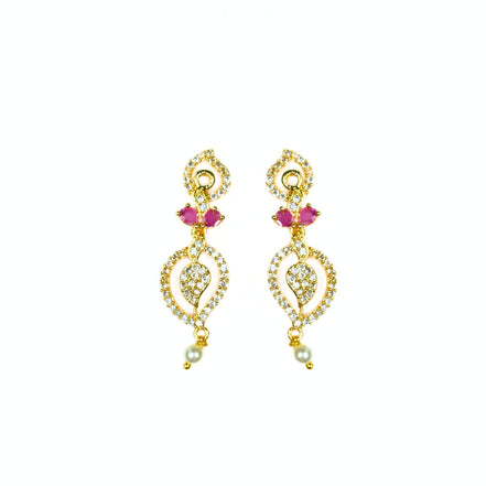 Necklace - Enchanted Sprial Gold Plated Necklace Set - Opal Touch