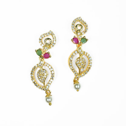 Necklace - Enchanted Sprial Gold Plated Necklace Set - Opal Touch