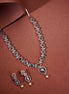 Necklace - Enchanted Sprial Rhodium Plated Necklace Set - Opal Touch