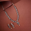 Necklace - Enchanted Sprial Rhodium Plated Necklace Set - Opal Touch