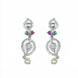 Necklace - Enchanted Sprial Rhodium Plated Necklace Set - Opal Touch