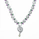 Necklace - Enchanted Sprial Rhodium Plated Necklace Set - Opal Touch