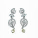 Necklace - Enchanted Sprial Rhodium Plated Necklace Set - Opal Touch