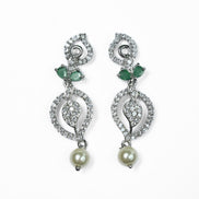 Necklace - Enchanted Sprial Rhodium Plated Necklace Set - Opal Touch
