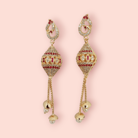 Opal Touch - Enchanted Tricolor Gleam Earrings - Earrings