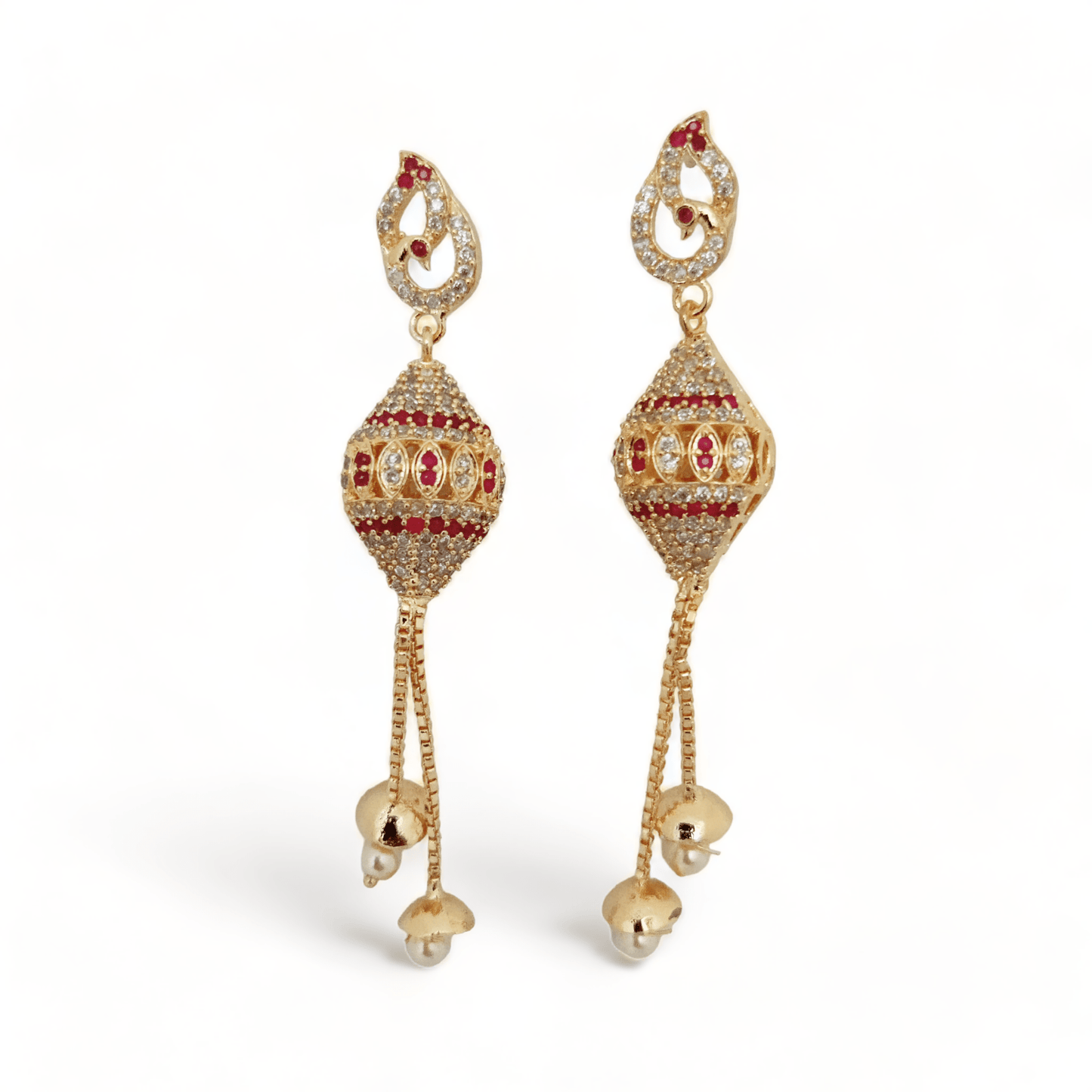 Opal Touch - Enchanted Tricolor Gleam Earrings - Earrings
