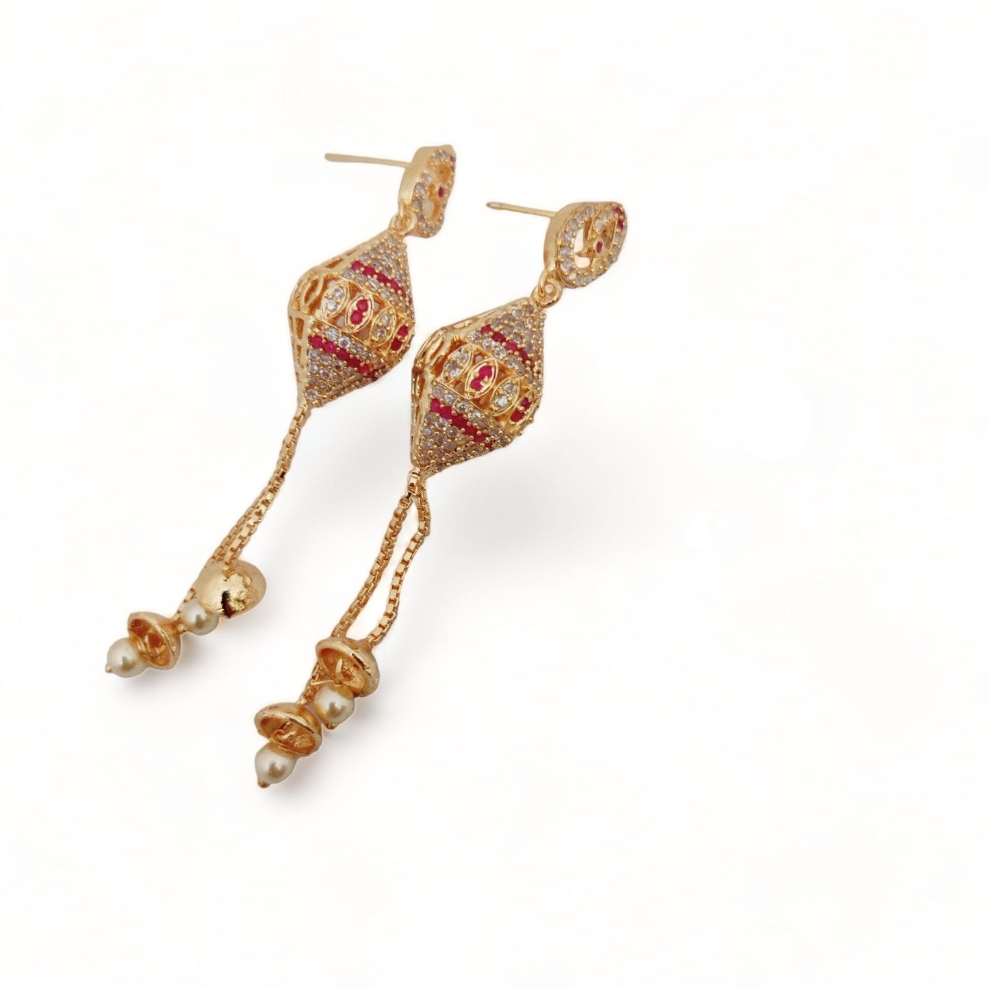 Opal Touch - Enchanted Tricolor Gleam Earrings - Earrings