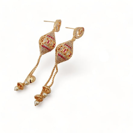 Opal Touch - Enchanted Tricolor Gleam Earrings - Earrings