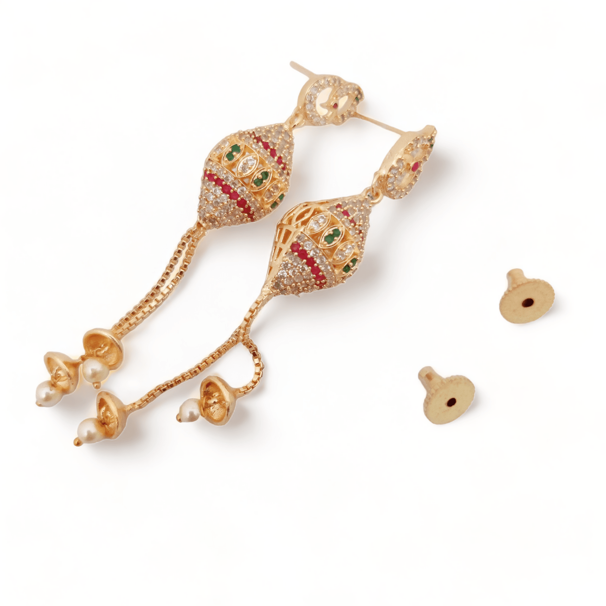 Opal Touch - Enchanted Tricolor Gleam Earrings - Earrings