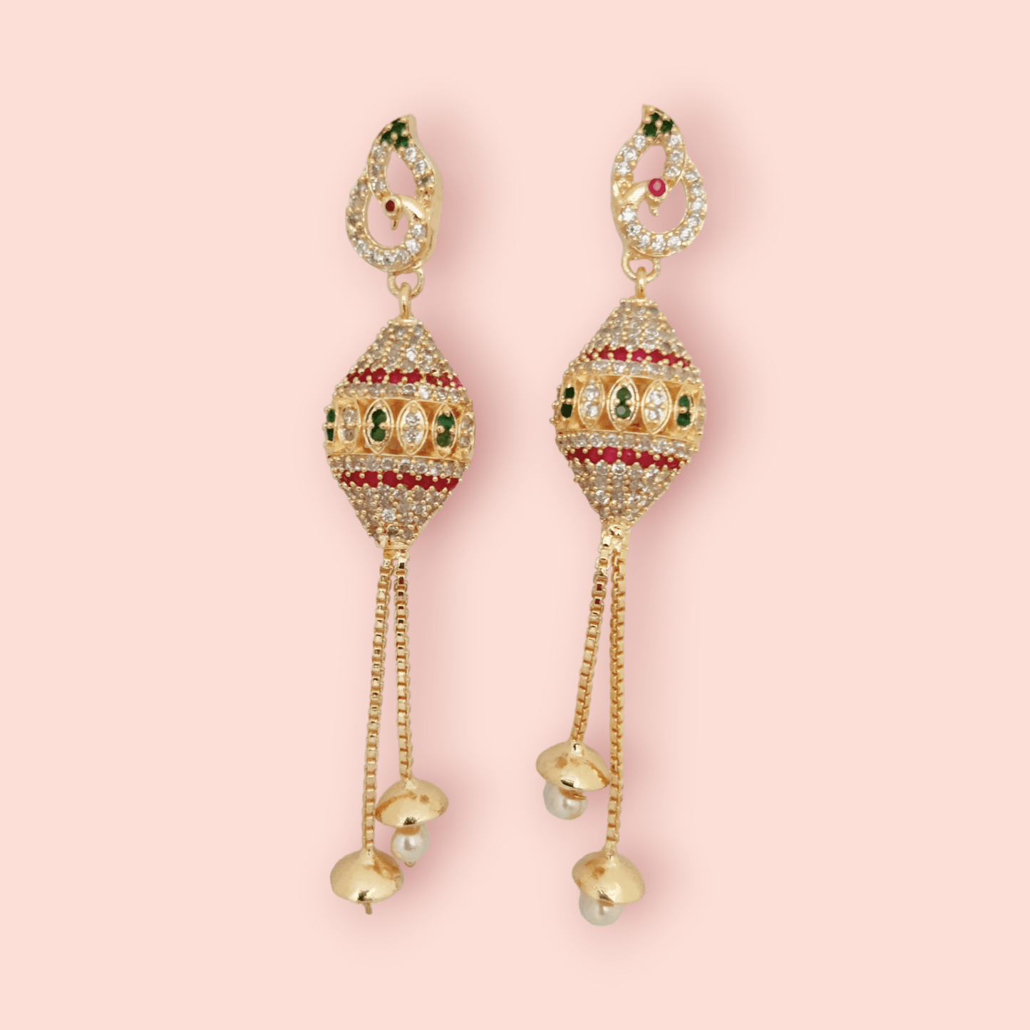 Opal Touch - Enchanted Tricolor Gleam Earrings - Earrings