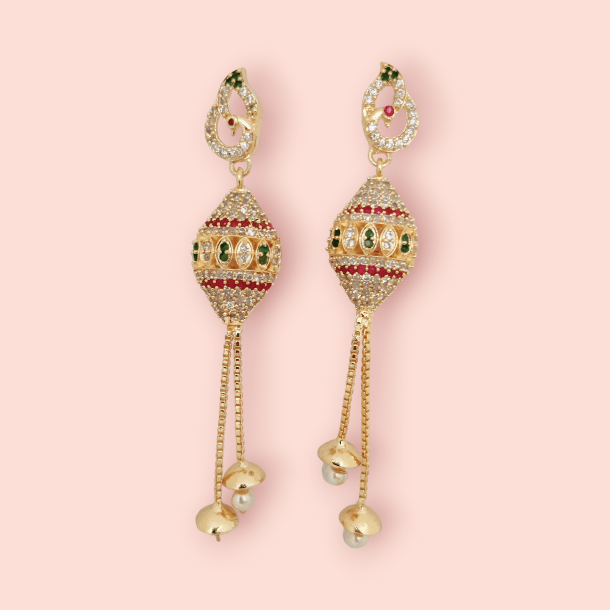 Opal Touch - Enchanted Tricolor Gleam Earrings - Earrings
