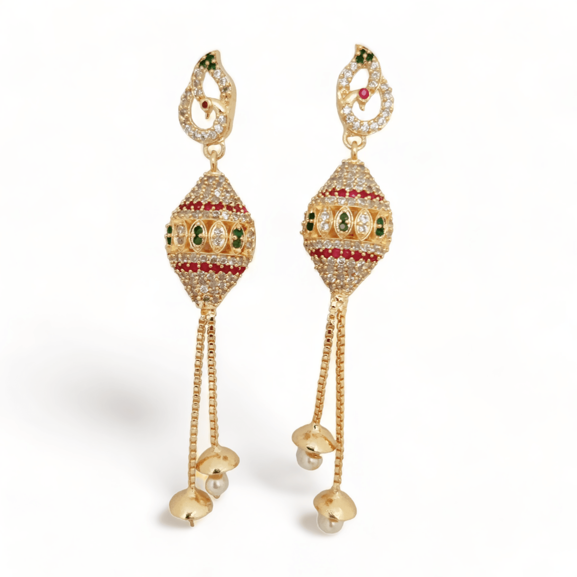 Opal Touch - Enchanted Tricolor Gleam Earrings - Earrings