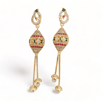 Opal Touch - Enchanted Tricolor Gleam Earrings - Earrings