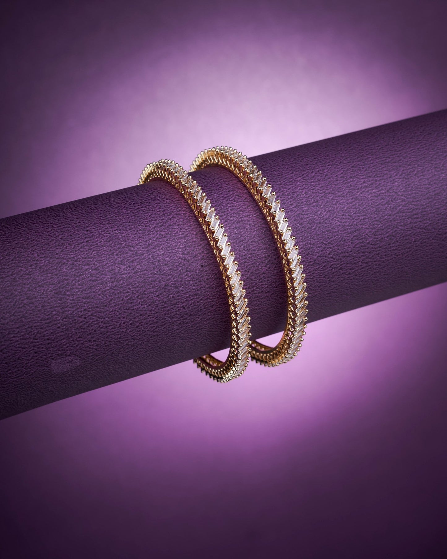 Opal Touch - Enchanting AD Gold Bangles (Pack of 2) - Bangles