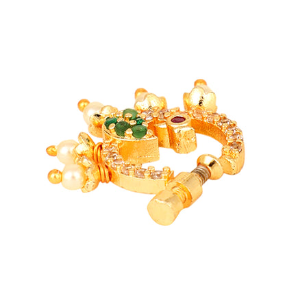 Opal Touch - Enchanting Emerald Nose Pin - Nose pin