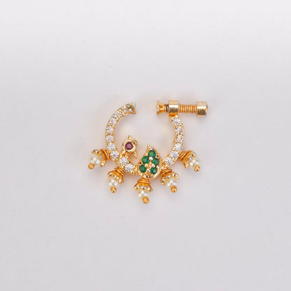 Enchanting Emerald Nose Pin - Opal Touch