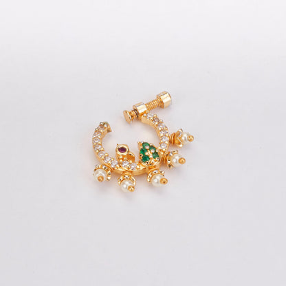 Enchanting Emerald Nose Pin - Opal Touch