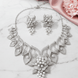 Enchanting Flower Petals Rhodium Necklace - Opal Touch