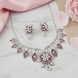 Enchanting Flower Petals Rhodium Necklace - Opal Touch