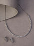 Necklace - Enchanting Pave Cubic Zirconia Rhodium Necklace Set - Opal Touch