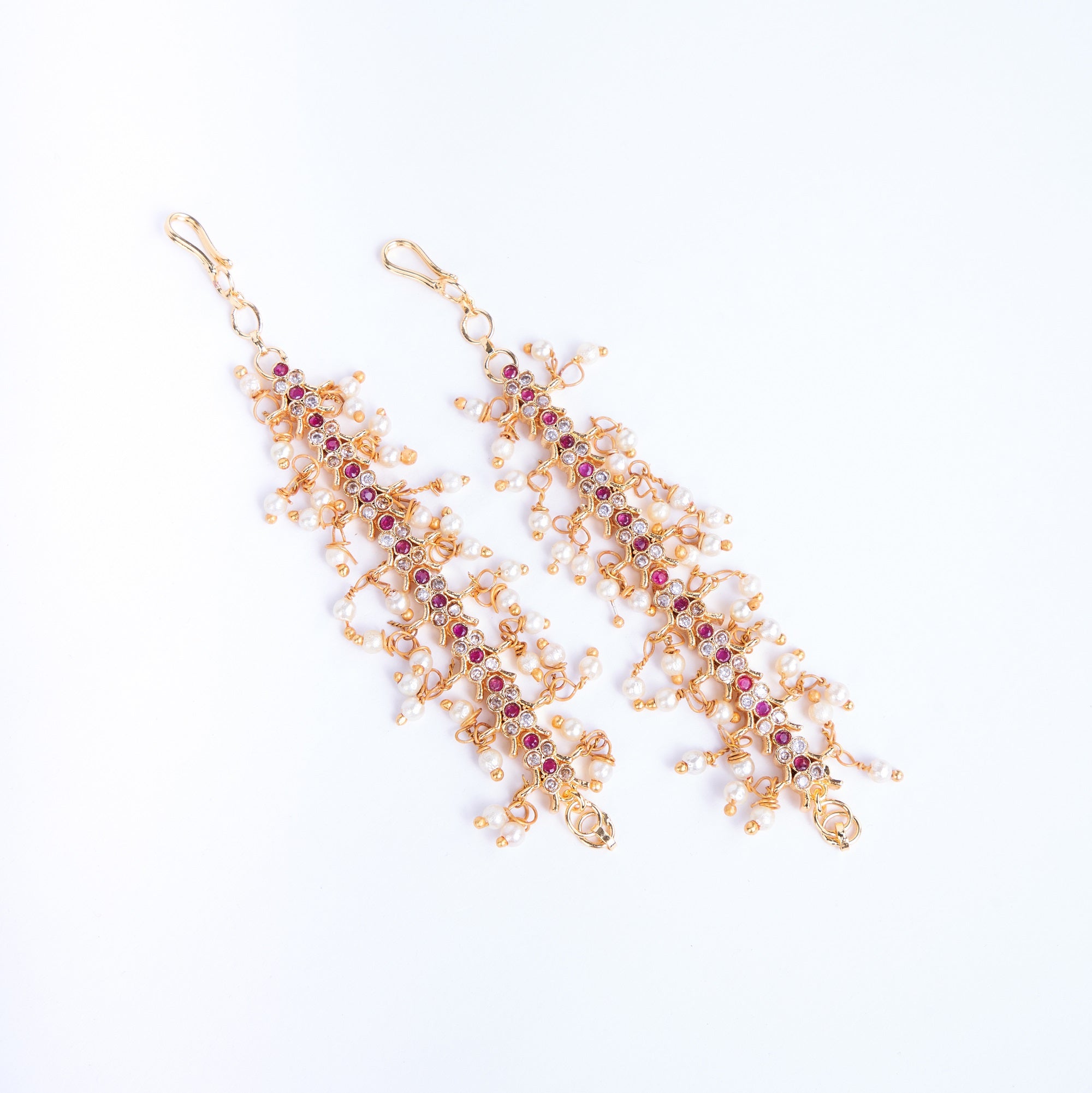 Opal Touch - Enchanting Pearl Alloy Ear Chain - Ear chain (Matil)