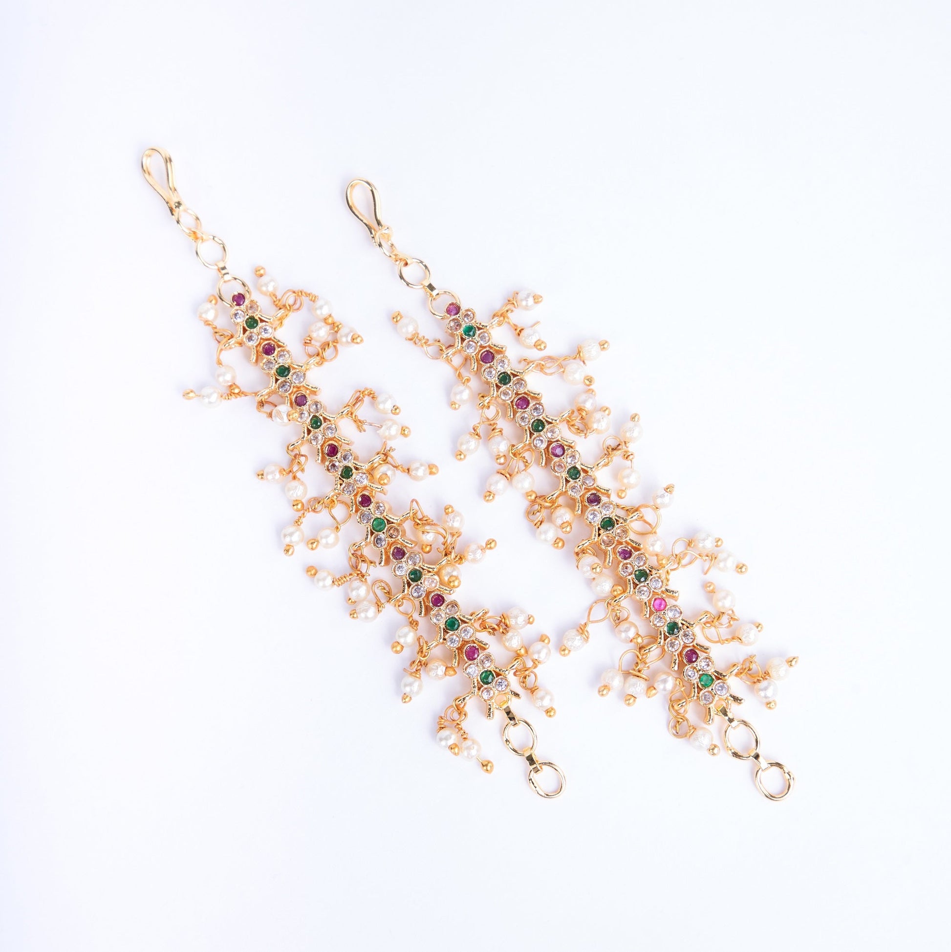 Opal Touch - Enchanting Pearl Alloy Ear Chain - Ear chain (Matil)