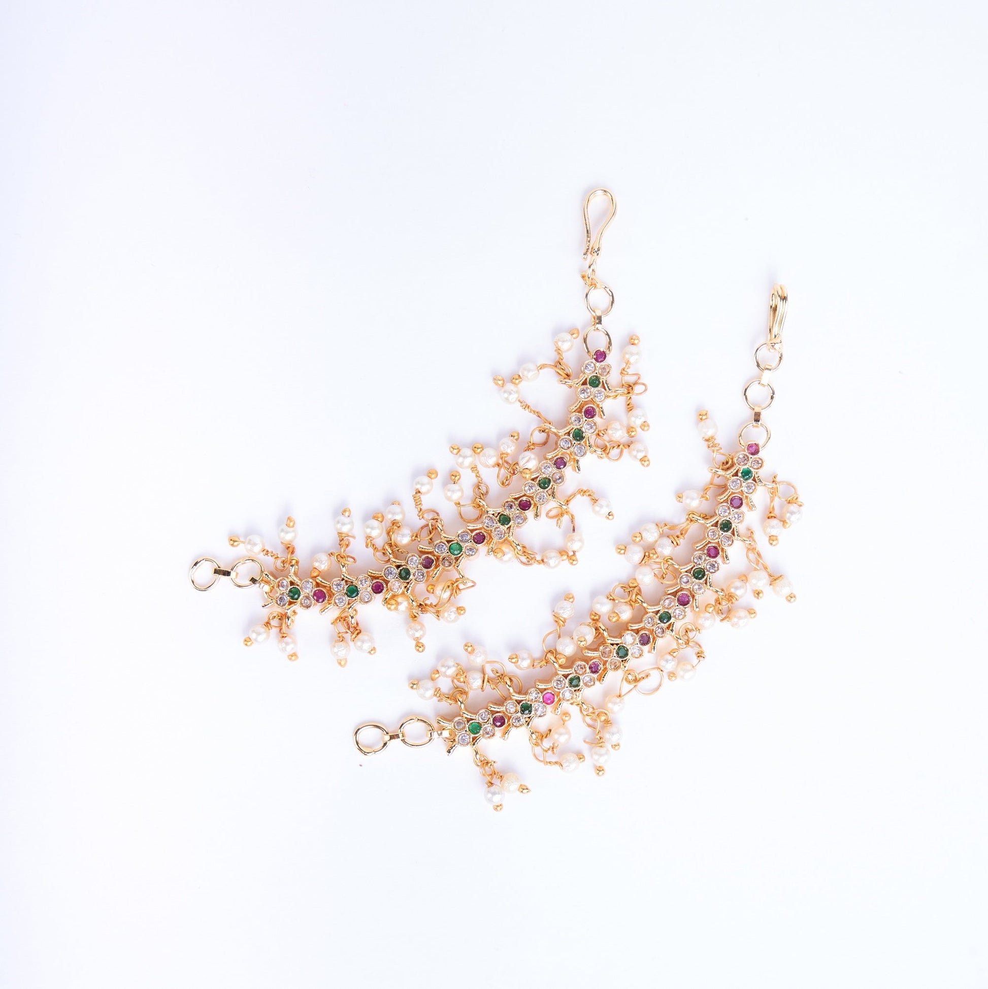Opal Touch - Enchanting Pearl Alloy Ear Chain - Ear chain (Matil)