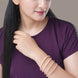 Enchanting White Rose Gold Bangles (Pack of 4) - Opal Touch