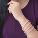 Enchanting White Rose Gold Bangles (Pack of 4) - Opal Touch