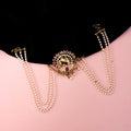 Matha Patti - Enchnated Gajanan Gold Plated Juda Pin - Opal Touch