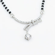 Eternal Bond Rhodium Mangalsutra - Opal Touch