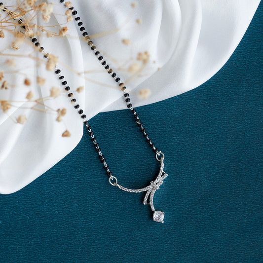 Mangalsutra - Eternal Bond Rhodium Mangalsutra - Opal Touch