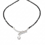 Eternal Bond Rhodium Mangalsutra - Opal Touch