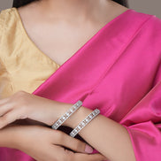 Bangles - Eternelle Grace Rhodium Bangles - Opal Touch