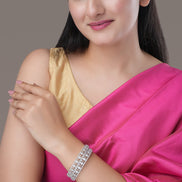 Bangles - Eternelle Grace Rhodium Bangles - Opal Touch