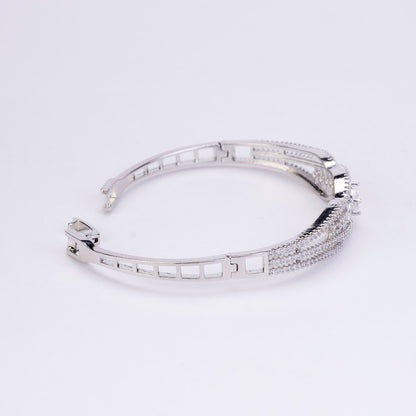 Bracelet - Eternity Spark Rhodium Plated Bracelet - Opal Touch