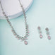 Necklace - Ethereal Bloom Rhodium Necklace - Opal Touch