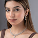 Necklace - Ethereal Bloom Rhodium Necklace - Opal Touch