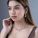 Necklace - Ethereal Bloom Rhodium Necklace - Opal Touch
