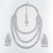 Opal Touch - Ethereal Rohdium Elegance Necklace - Necklace
