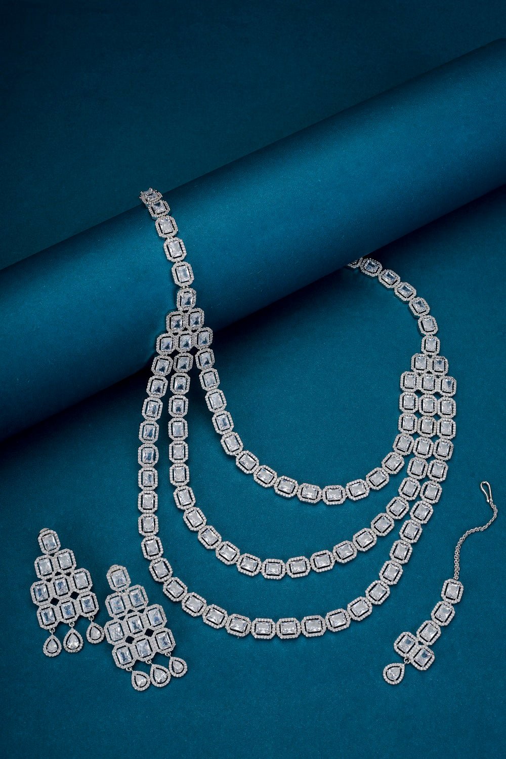 Opal Touch - Ethereal Rohdium Elegance Necklace - Necklace