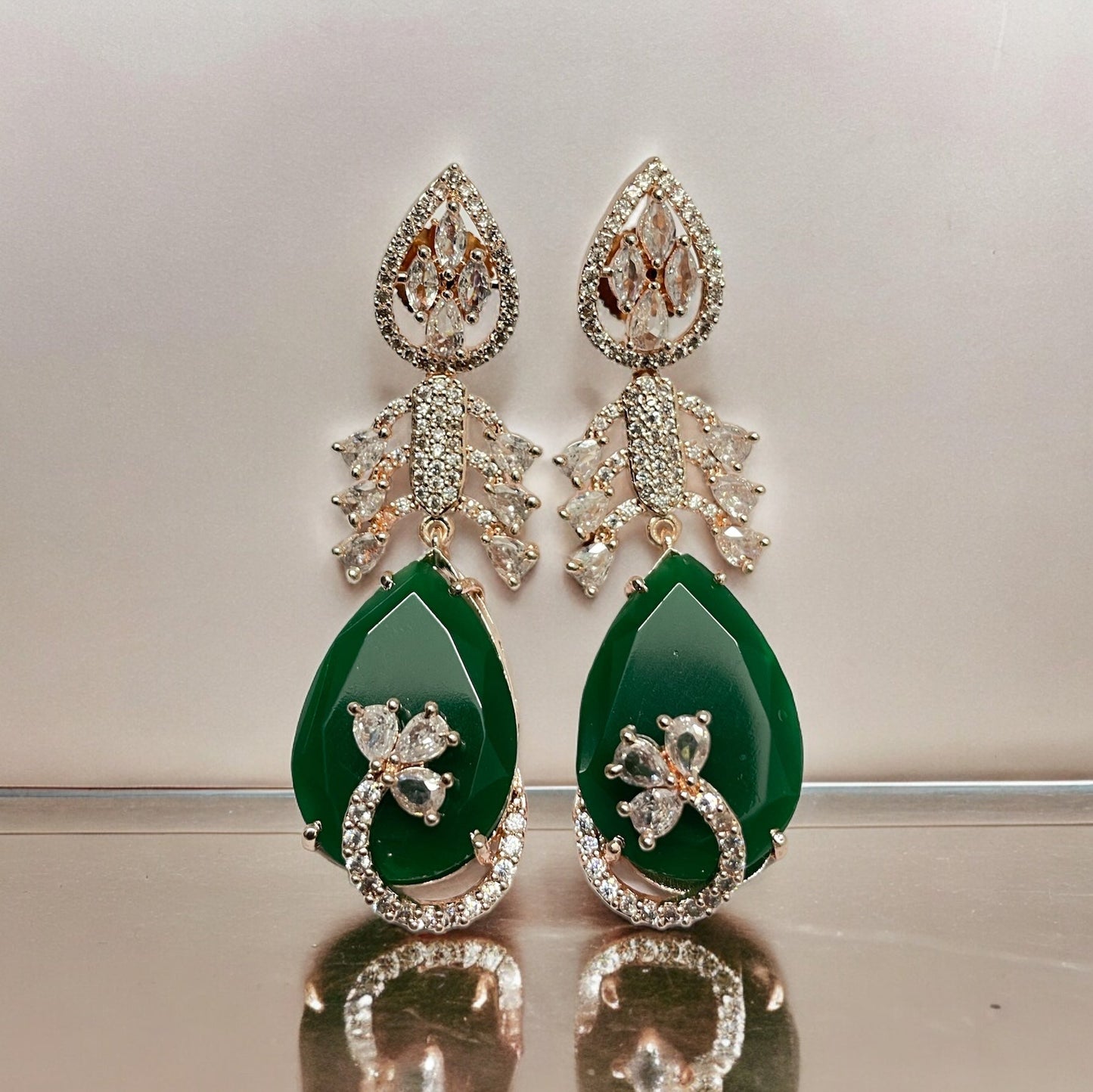 Opal Touch - Ethereal Whisper Rose Gold Earrings - Earrings