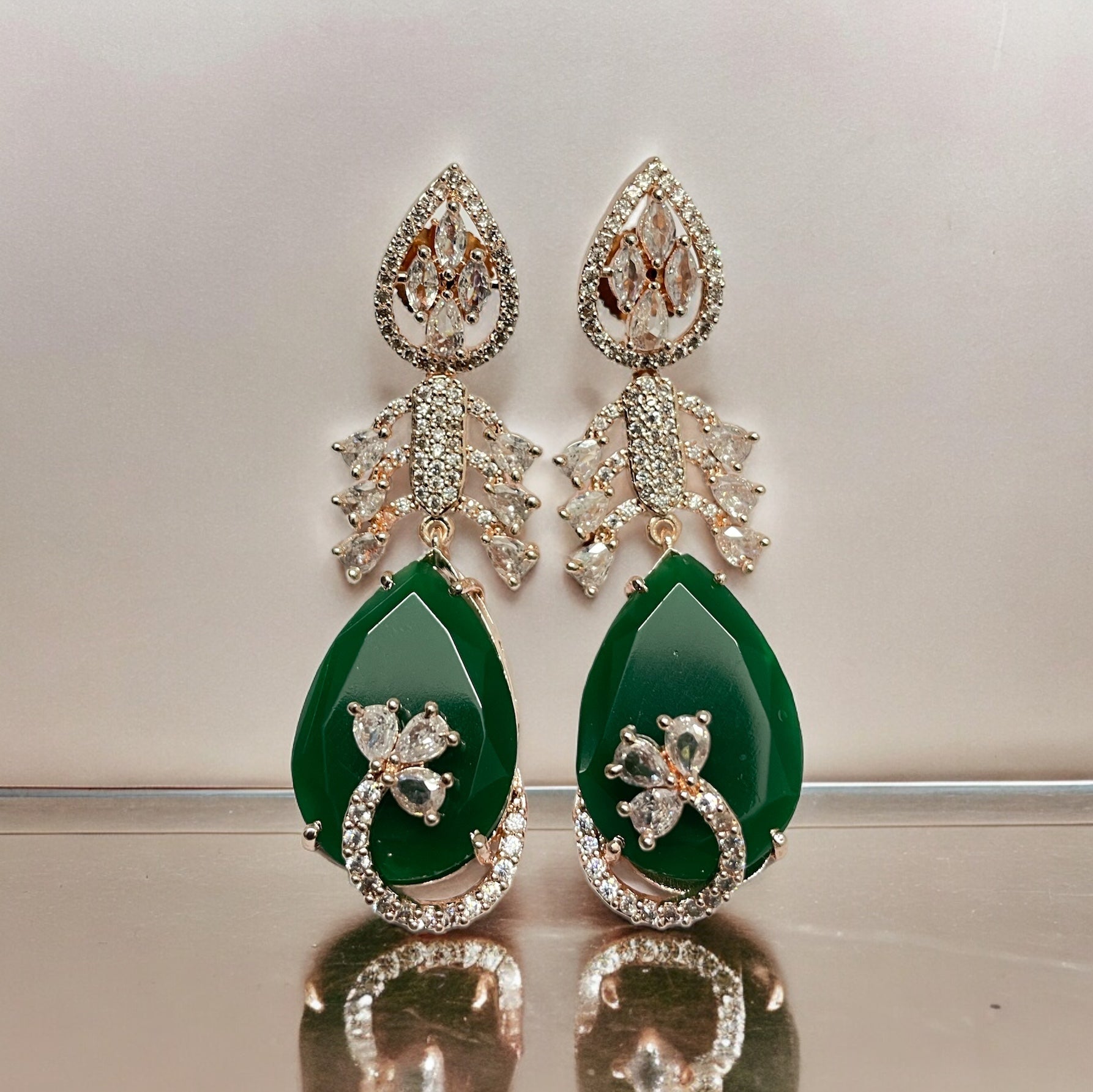 Opal Touch - Ethereal Whisper Rose Gold Earrings - Earrings