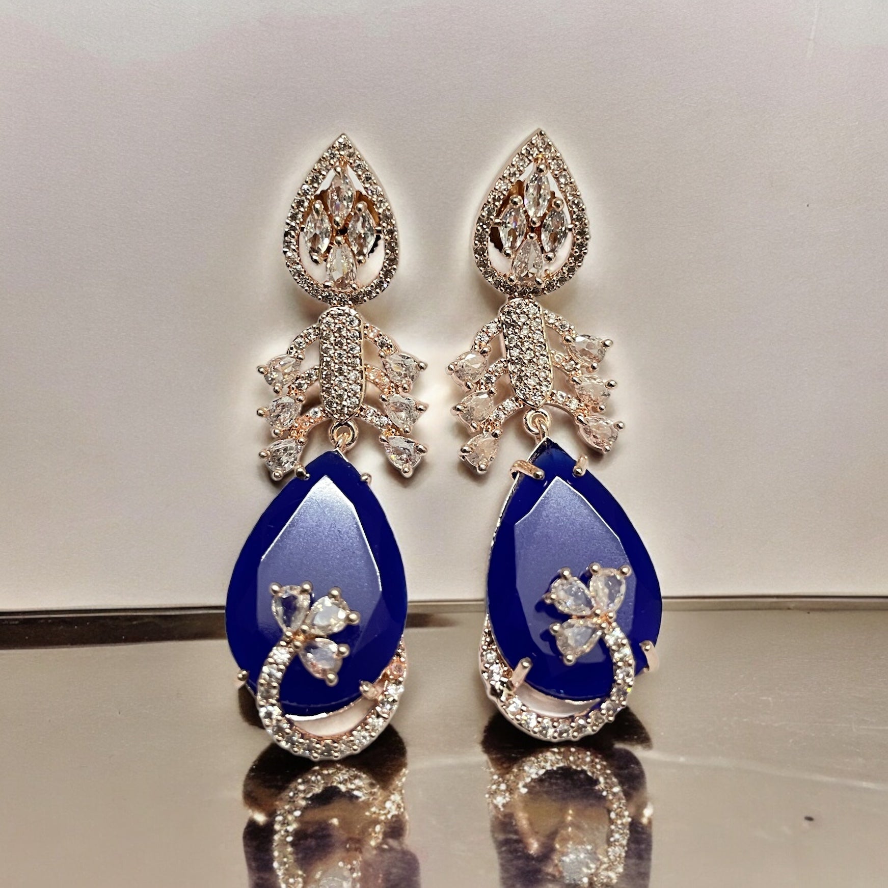 Opal Touch - Ethereal Whisper Rose Gold Earrings - Earrings