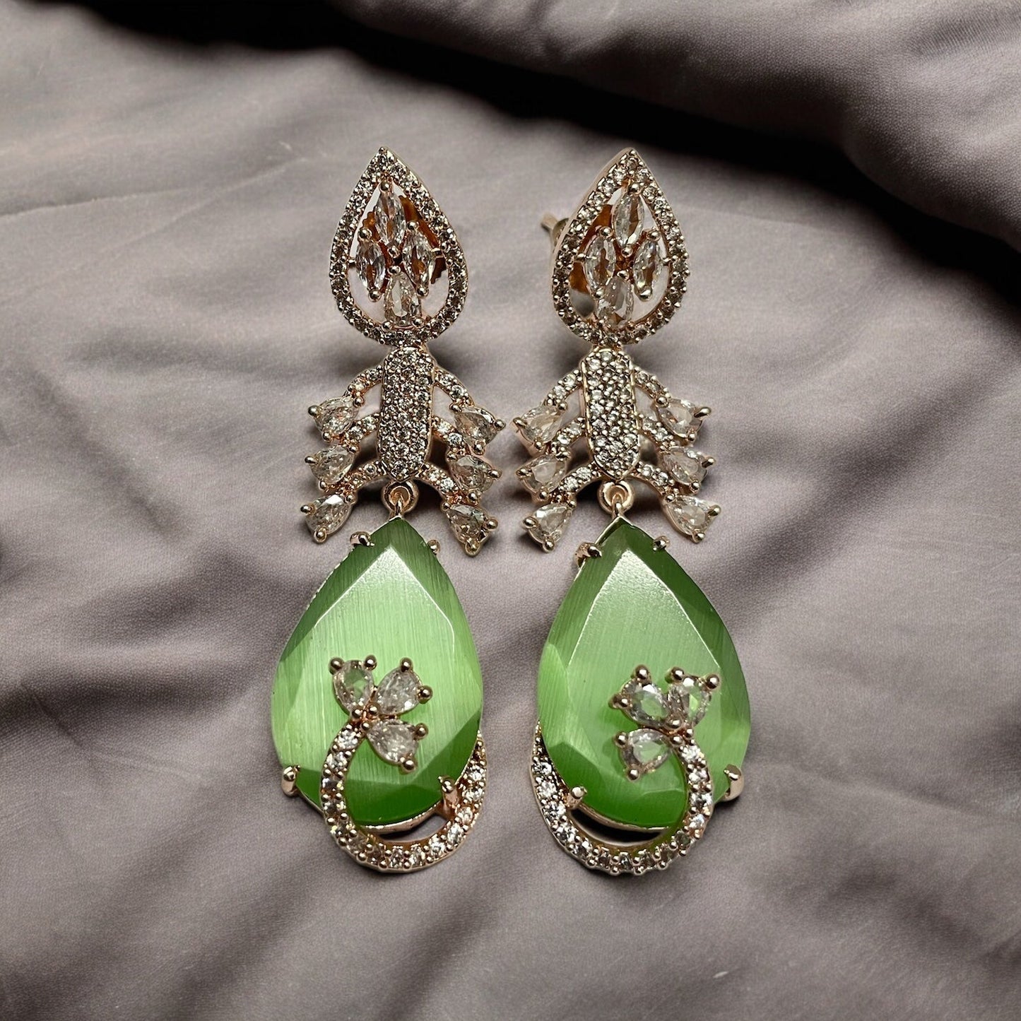 Opal Touch - Ethereal Whisper Rose Gold Earrings - Earrings