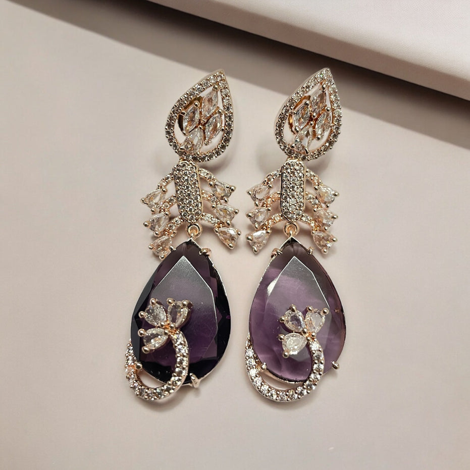 Opal Touch - Ethereal Whisper Rose Gold Earrings - Earrings