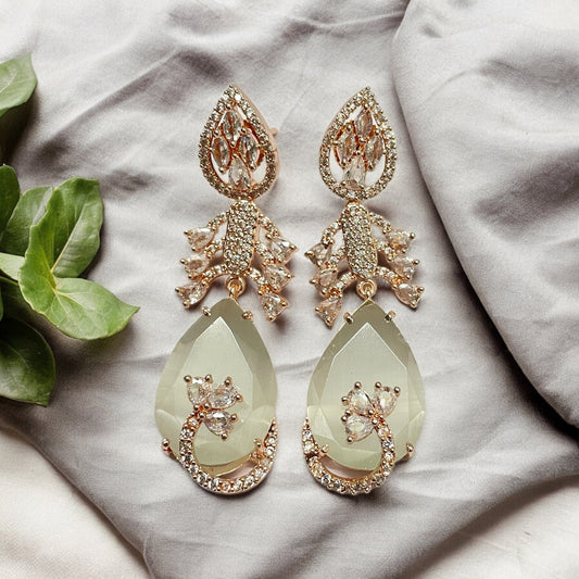Opal Touch - Ethereal Whisper Rose Gold Earrings - Earrings