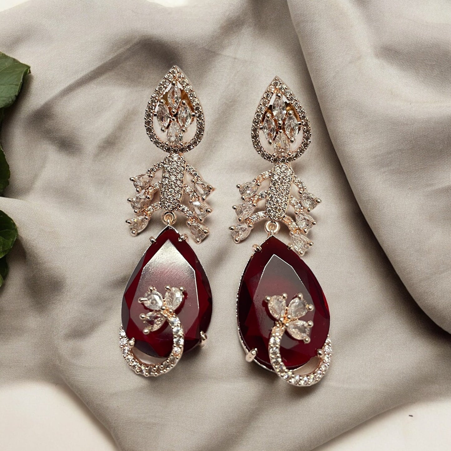 Opal Touch - Ethereal Whisper Rose Gold Earrings - Earrings